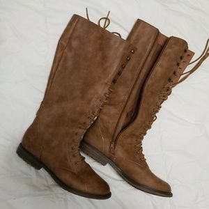 Lace up combat boots